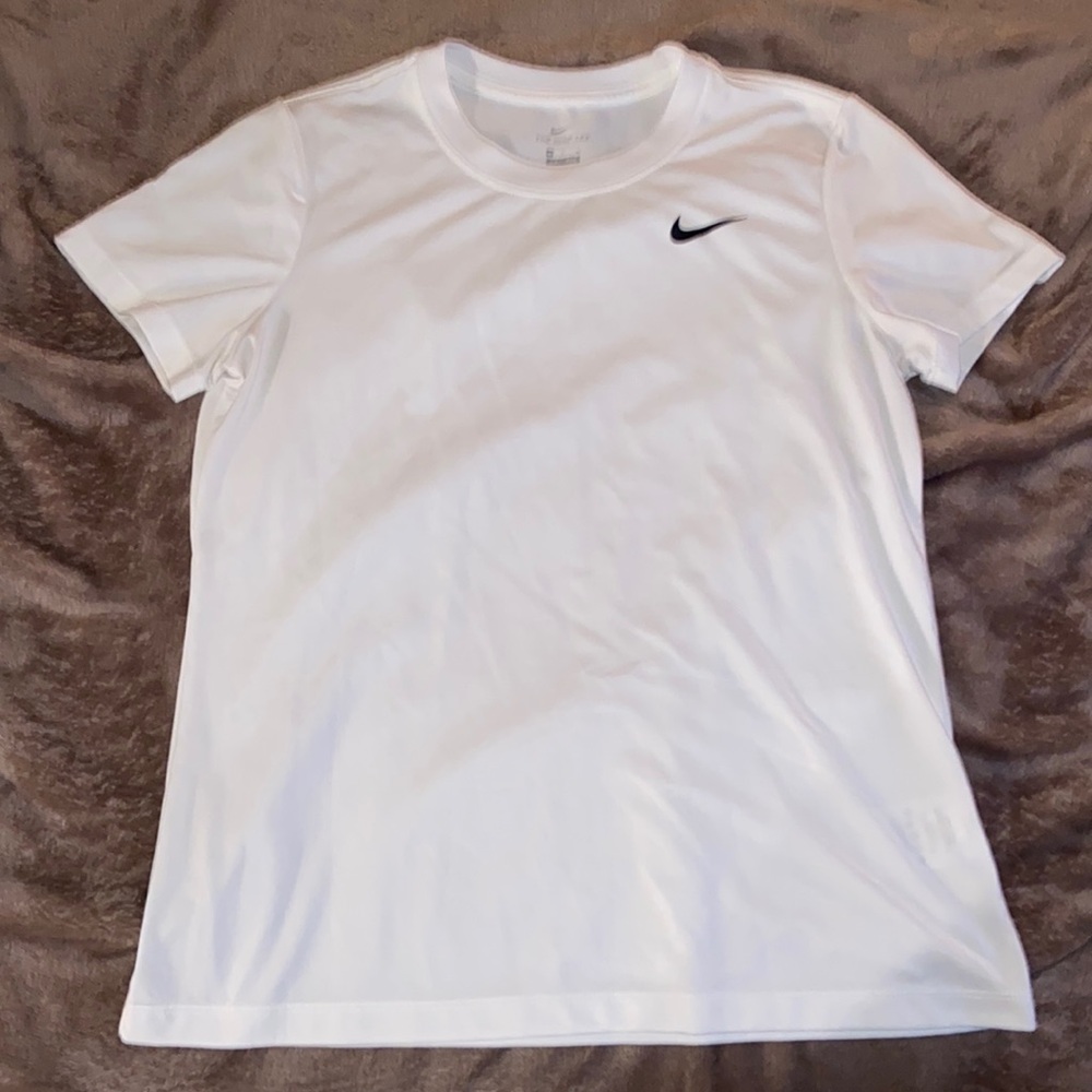 Nike Dri fit white short sleeve t shirt women’s